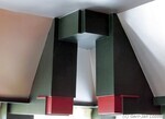 Bibliotheek/studeerkamer, detail overgang muur en dak.
<br/>
Gert-Jan Lobbes, 2016